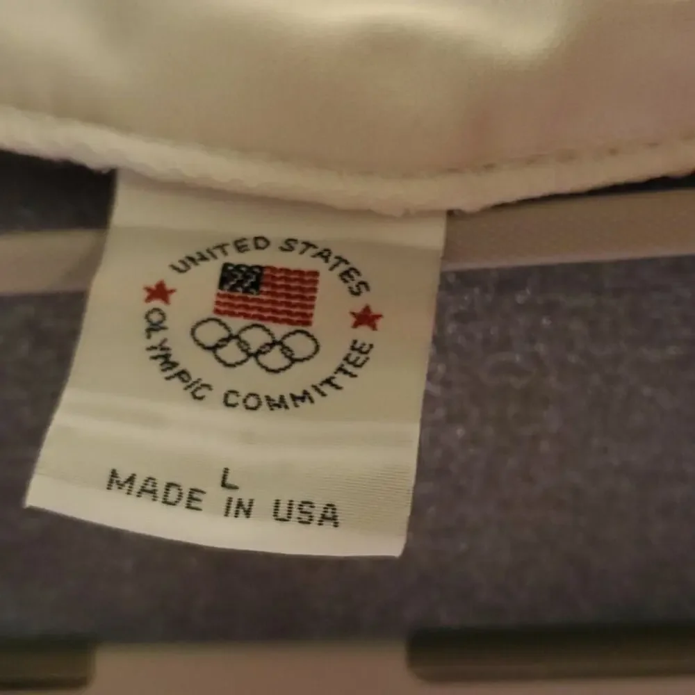 United States Olympic Committee White Gray Jacket L